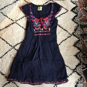 Embroidered floral dress